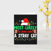 Carte Most Likely To Bring Home A Stray Cat Matching Chr (Fleur jaune)