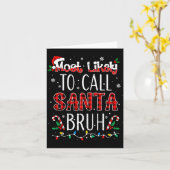 Carte Most Likely To Call Santa Bruh Matching Family Paj (Fleur jaune)