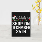 Carte Most Likely To Christmas Matching Family Pajamas A (Fleur jaune)