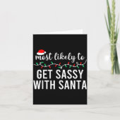 Carte Most Likely To Christmas Shirt Matching Family Paj (Devant)