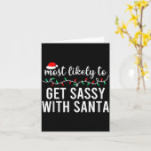 Carte Most Likely To Christmas Shirt Matching Family Paj (Fleur jaune)