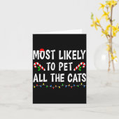 Carte Most Likely To Christmas Xmas Pajamas Funny Matchi (Fleur jaune)