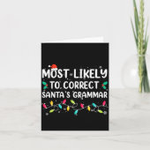 Carte Most Likely To Correct Santa's Grammar Christmas P (Devant)