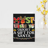 Carte Most Likely To Crochet A Gift For Santa Family Chr (Fleur jaune)