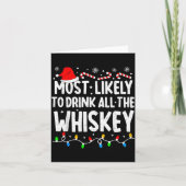 Carte Most Likely To Drink All The Whiskey Matching Chri (Devant)