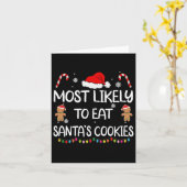 Carte Most Likely To Eat Santas (Fleur jaune)