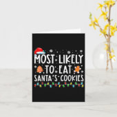 Carte Most Likely To Eat Santas (Fleur jaune)