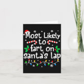 Carte Most Likely To Fart On Santa's Lap Christmas Match (Devant)