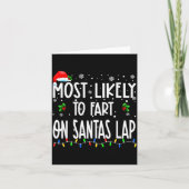Carte Most Likely To Fart On Santa's Lap Christmas Match (Devant)