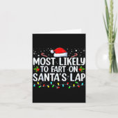 Carte Most Likely To Fart On Santa's Lap Family Matching (Devant)