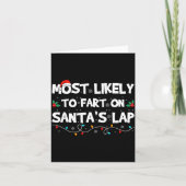 Carte Most Likely To Fart On Santa's Lap Family Matching (Devant)