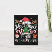Carte Most Likely To Fart On Santa's Lap Family Matching (Devant)