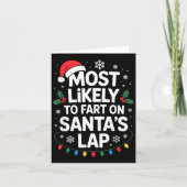 Carte Most Likely To Fart On Santa's Lap Family Matching (Devant)