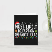 Carte Most Likely To Fart On Santas Lap Funny Christmas (Devant)