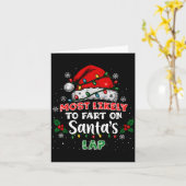 Carte Most Likely To Fart On Santa's Lap Funny Hat Light (Fleur jaune)