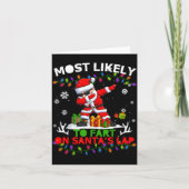 Carte Most Likely To Fart On Santa's Lap Ugly Christmas (Devant)