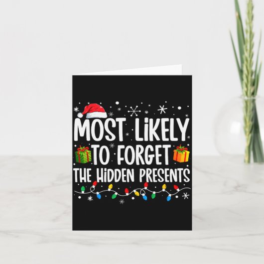 Carte Most Likely To Forget The Hidden Family Christmas (Devant)