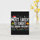 Carte Most Likely To Forget The Hidden Family Christmas (Fleur jaune)