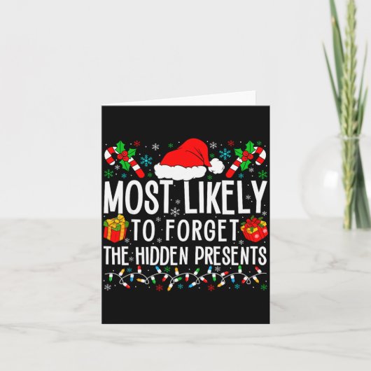 Carte Most Likely To Forget The Hidden Funny Family Xmas (Devant)