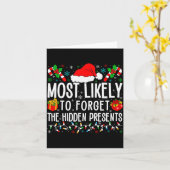 Carte Most Likely To Forget The Hidden Funny Family Xmas (Fleur jaune)