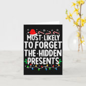 Carte Most Likely To Forget The Hidden Matching Christma (Fleur jaune)