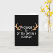 Carte Most Likely To Get Run Over By A Reindeer (Fleur jaune)