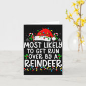 Carte Most Likely To Get Run Over By A Reindeer Matching (Fleur jaune)