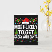 Carte Most Likely To Get Sy With Santa Xmas Matching Chr (Fleur jaune)