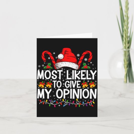 Carte Most Likely To Give My Onion Funny Christmas (Devant)