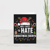 Carte Most Likely To Hate Matching Christmas Funny Famil (Devant)