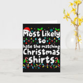Carte Most Likely To Hate The Matching Christmas Shirt F (Fleur jaune)