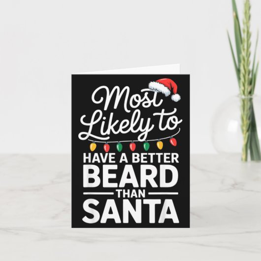 Carte Most Likely To Have A Better Beard Than Santa Funn (Devant)