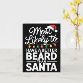 Carte Most Likely To Have A Better Beard Than Santa Funn (Fleur jaune)