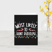 Carte Most Likely To Hunt Rudolph Christmas Family Match (Fleur jaune)