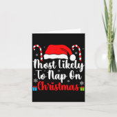 Carte Most Likely To Nap On Christmas Family Funny Match (Devant)