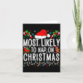 Carte Most Likely To Nap On Christmas Funny Matching Fam (Devant)