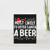 Carte Most Likely To Offer Santa A Beer Family Matching (Devant)
