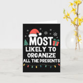 Carte Most Likely To Organize All The Christmas Xmas  (Fleur jaune)