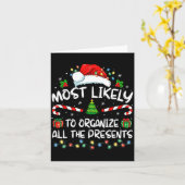 Carte Most Likely To Organize All The Family Christmas (Fleur jaune)