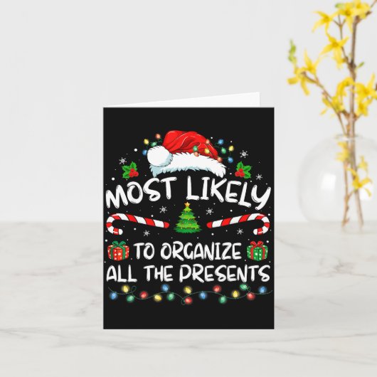 Carte Most Likely To Organize All The Family Christmas (Fleur jaune)