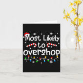Carte Most Likely To Overshop Christmas Shopng Matching  (Fleur jaune)