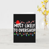 Carte Most Likely To Overshop Shopng Family Matching Chr (Fleur jaune)