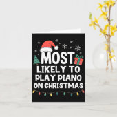 Carte Most Likely To Play Ano On Christmas Anist Player  (Fleur jaune)