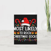 Carte Most Likely To Rock Christmas Socks Funny Xmas T S (Devant)