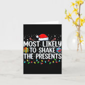 Carte Most Likely To Shake The Family Matching Christmas (Fleur jaune)