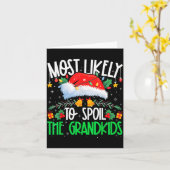 Carte Most Likely To Sil The Grandkids Funny Matching Xm (Fleur jaune)