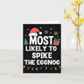 Carte Most Likely To Ske The Eggnog Christmas Funny Xmas (Fleur jaune)