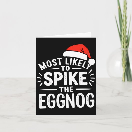Carte Most Likely To Ske The Eggnog Christmas Matching  (Devant)