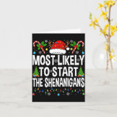 Carte Most Likely To Start The Shenanigans Xmas Matching (Fleur jaune)