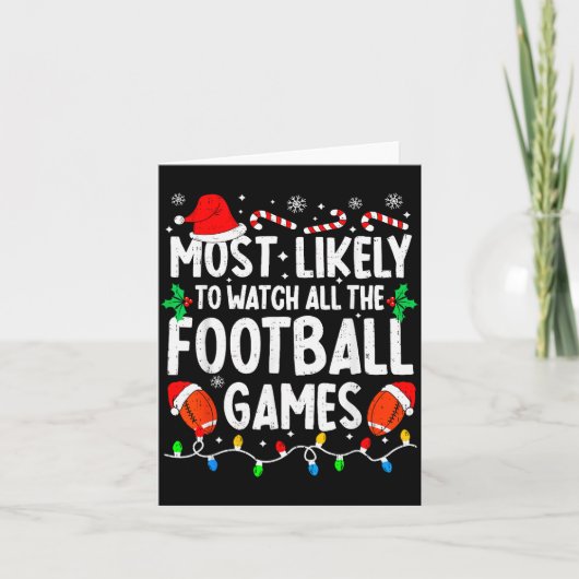 Carte Most Likely To Watch All Football Games Matching C (Devant)